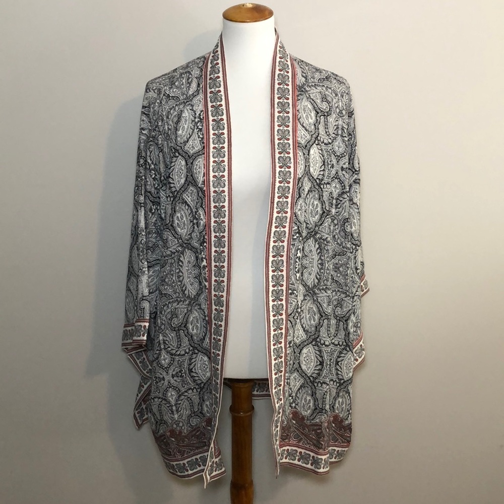 Max Studio Plus Woven Crepe Kimono